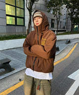 Oversized Two-Way Washed Puffer Jacket (6oz)