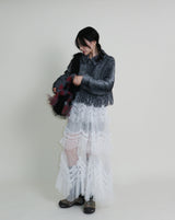 Hayley Cancanシースルーレースロングスカート