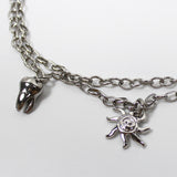 tooth gem necklace (yellow)