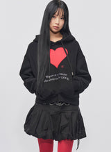 バルーンフィットコットンミニスカート Black