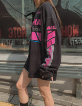 ピンクポイントヤマハトゥータイプ L/S Black(washing)