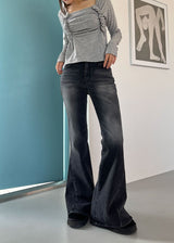 BLACK CAT BOOTS CUT DENIM
