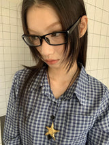 ヴィンテージ調 ゴールド スター ネックレス