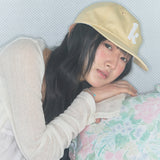 k-logo applique cap yellow