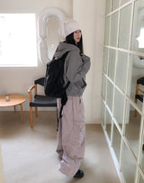 Moa Two Way Check Hood Zip-Up