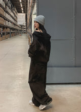 Oti Rivet Brushed Hood Zip Up