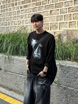 タイムプリンティング長袖Tシャツ