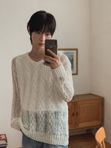 Kuri Linen Cable Slim Knit