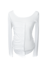 Unbal shirring button T (3color)