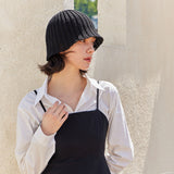 VA Label Knit Tulip Hat / Black