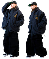 Oversized Two-Way Washed Puffer Jacket (6oz)