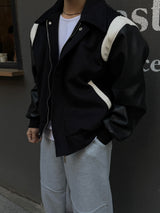 Stadium varsity collar jacket