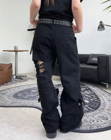 Fed Damage Layered Cotton Pants