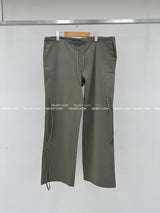 ribbon string shirring wide pants