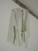 [prts made] パジャマヘッドバンドオーバーサイズドフーディショートローブ (Tumble-Washed)