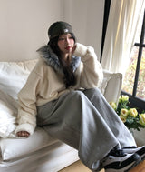 Dion brushed wide jogger pants