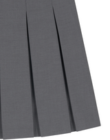[mnem] loop pleated midi skirt (gray)