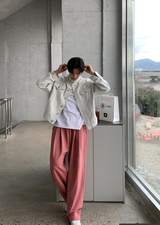 3レイヤーズリウォッシュツータックバンディングワイドパンツ