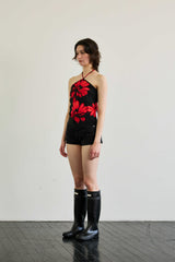  FLUTTER HALTERNECK / RED
