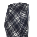 8287 Logo Check-pattern Long Skirt (Navy)