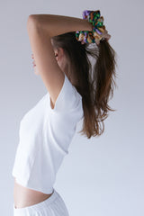 Wild Flower Purple Scrunchie
