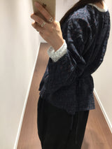 ペタルシャーリングブラウス (2color)