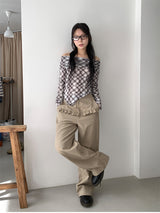 ARGYLE OFF SHOULDER LONG SLEEVE (2C)