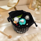 Standing String Pouch_Dot Black