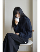 ソフト フーデッド コート(NAVY)