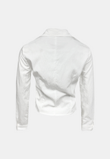 Nylon Shirring Collar Shirt