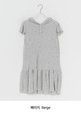 Vail Cap Sleeves Frill Shirring Layered Snap Hood One Piece