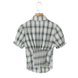 Plaid Puff Check Top 231330665