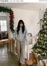 #コジーヘアリーパステルウールルーズフィットニット (5color)