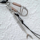 Wire Form Fishbone Charm Keychain
