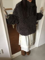 Boucle Half-Neck Zip-Up (2 Colors)