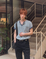 カト ヘンリーネック スラブ ショートスリーブ Tシャツ
