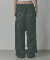 カットアウト ライン リベット ウォッシュド トラックパンツ [Warm Grey]