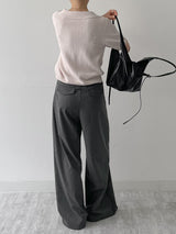 Whole Garment Collar Short Sleeve Knit