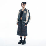 Destroyed Camo Carpenter Bermuda Pants - CHARCOAL