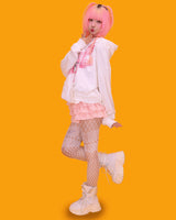ピンクラビットフーディー (3color)