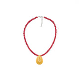 [MADE]Red pearl stone Choker