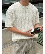 [Unisex] サマーブークレハーフニット(4color)