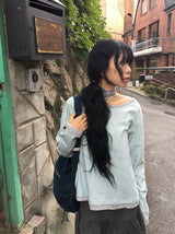 [BAONHAUS] ルーヴェン ストライプ カラーマッチング ロングスリーブ Tシャツ