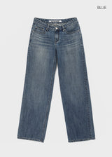 [MADE] Burnt Low-Waisted Wide Denim Pants