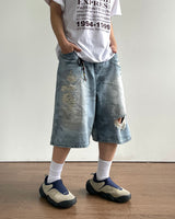 Blur Camo Bermuda Denim Pants