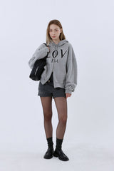 LT ROUGH HOOD ZIP-UP_GREY