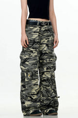 Distressed Camo Cargo Pants