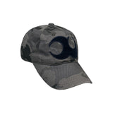 BASIC LOGO WASHED BALL CAP (CAMO CHARCOAL)