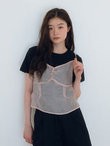 シャーリングビスチェトップ - Pink