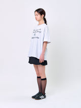 マッドハッターTシャツ (リラックスフィット)_ホワイトメランジ